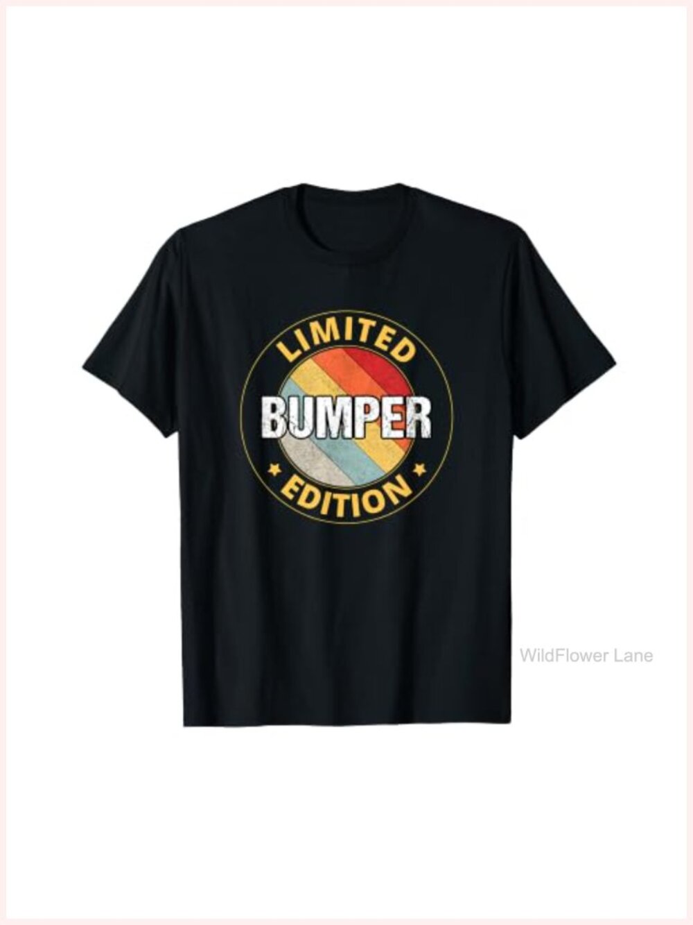 Bumper Graphic T-Shirt Cotton Polyester Classic Fit Short Sleeve Tee
